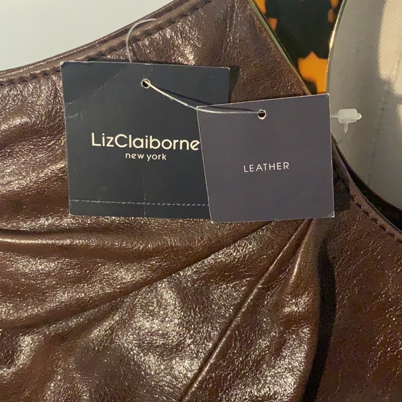 Liz Claiborne Vintage Rare Brown Leather Bag - Picture 4 of 10